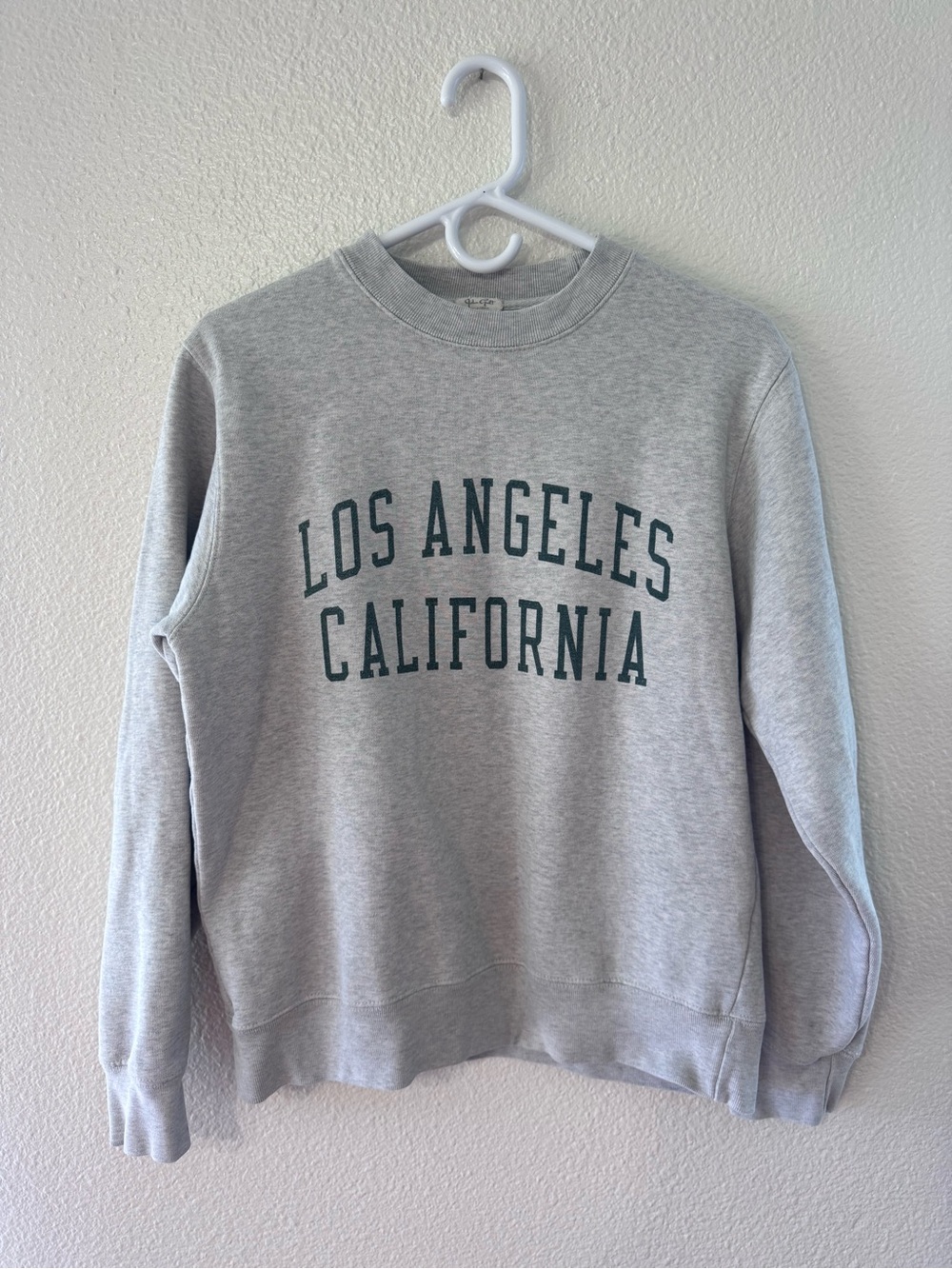 John Galt Los Angeles California Graphic Crewneck Sweatshirt Gray One Size